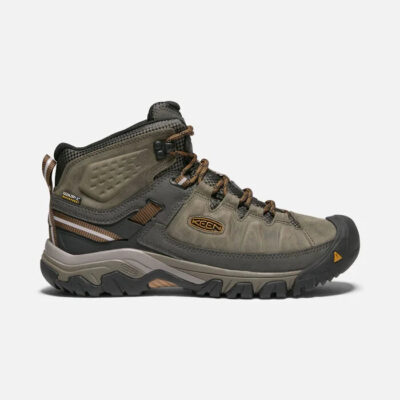 Men's Keen Targhee III Mid Waterproof Boot Black Olive Golden Brown